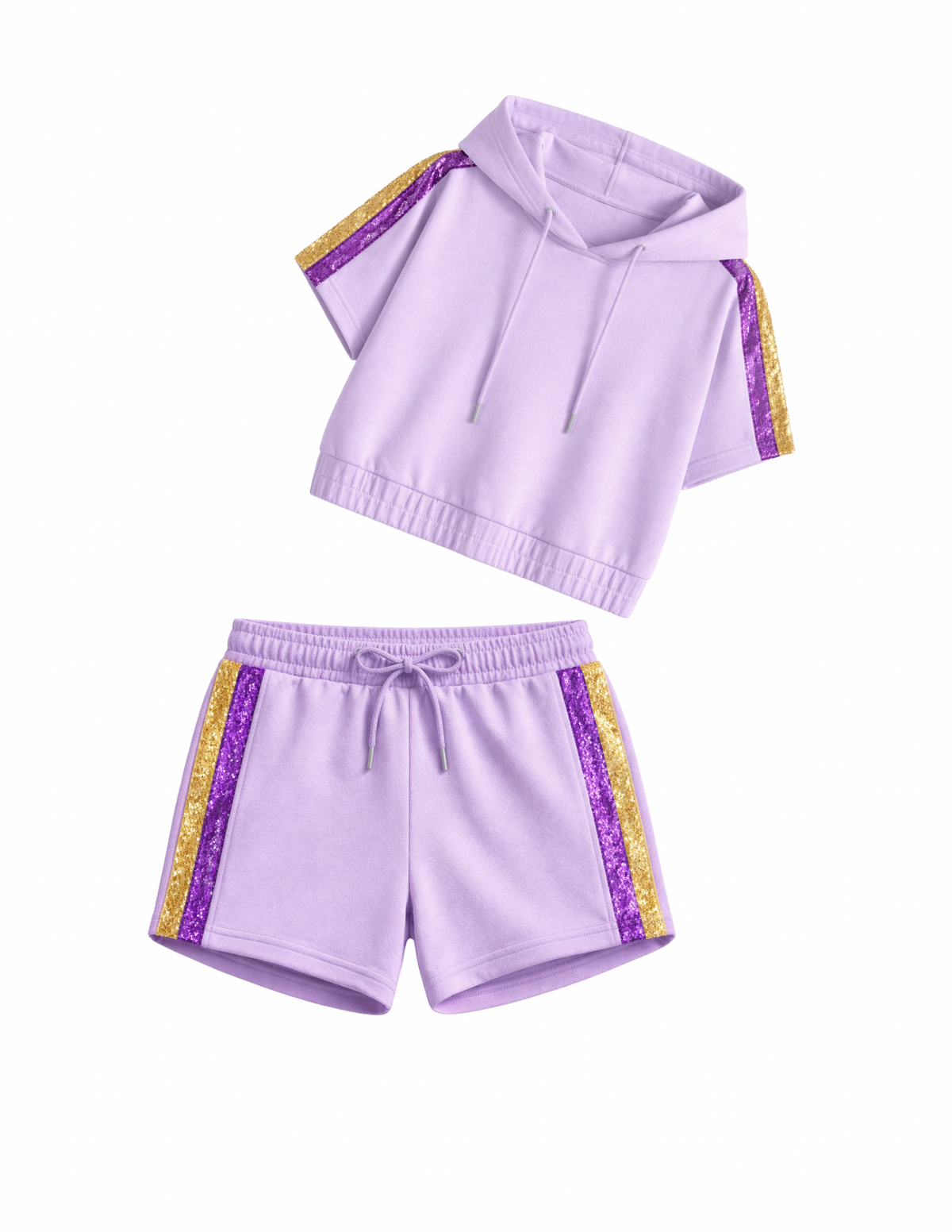 purple sequin set