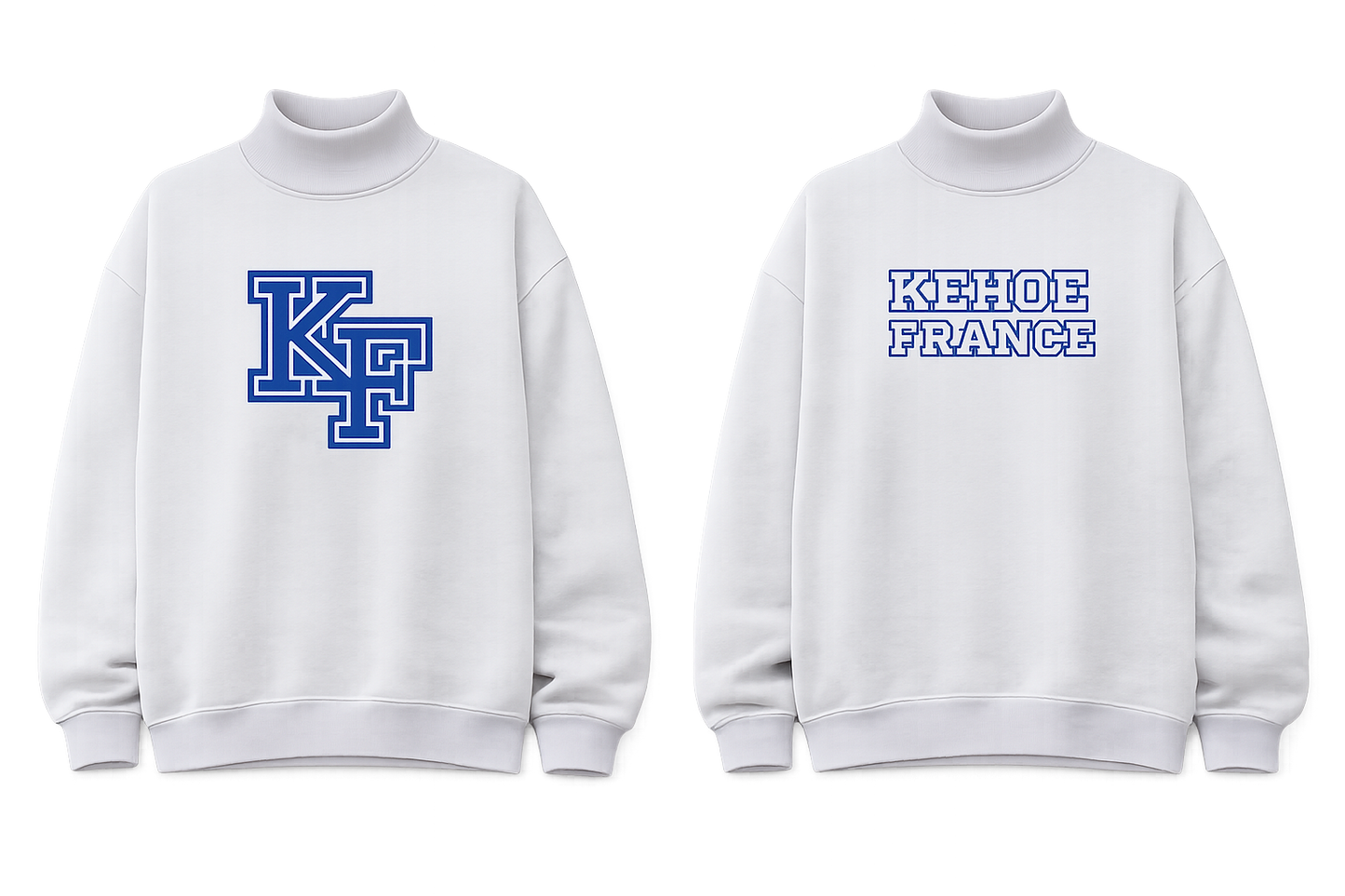 Mock neck vinyl / printed double sided