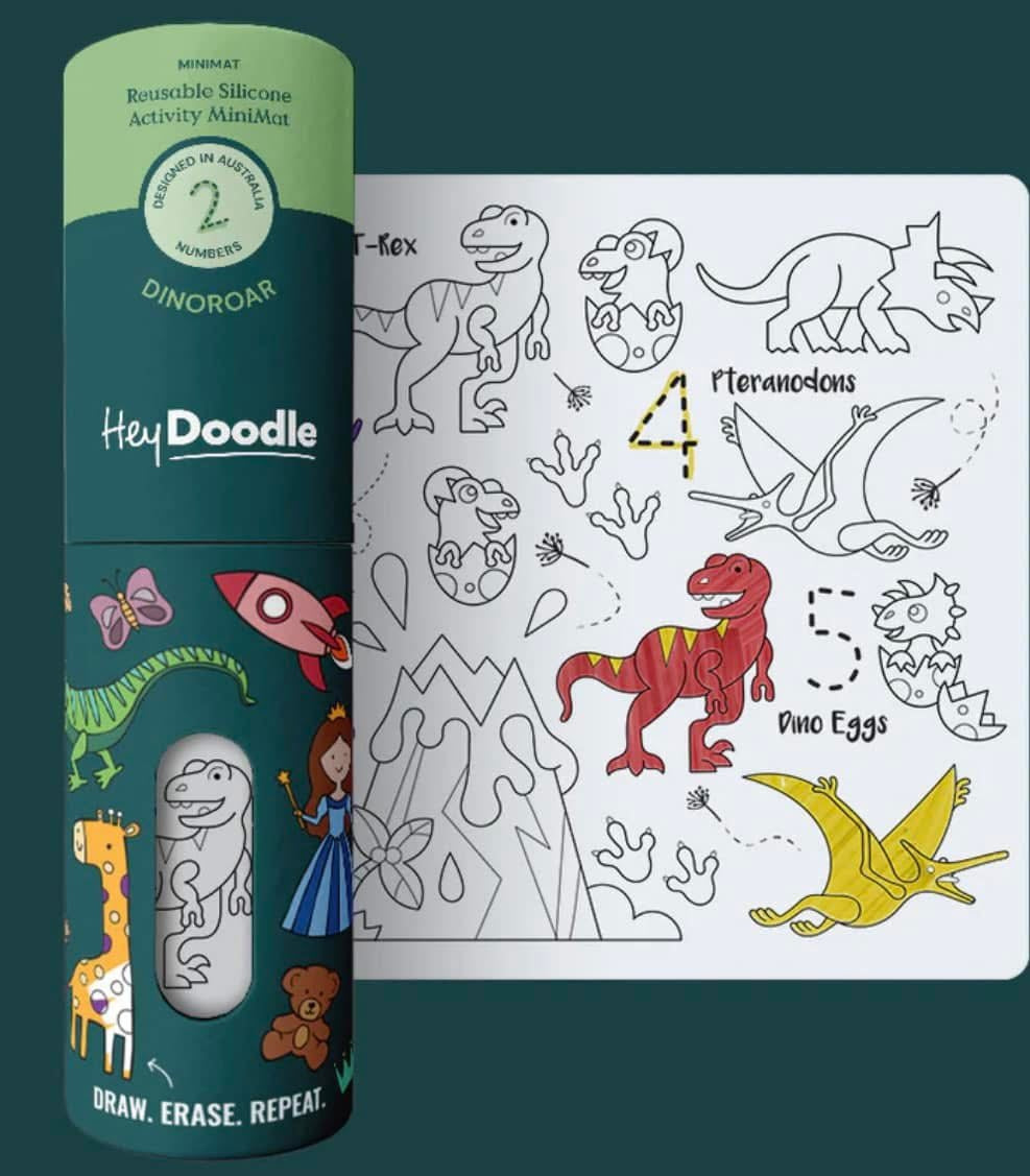 HeyDoodle MINI reusable silicone coloring mat 8x11”