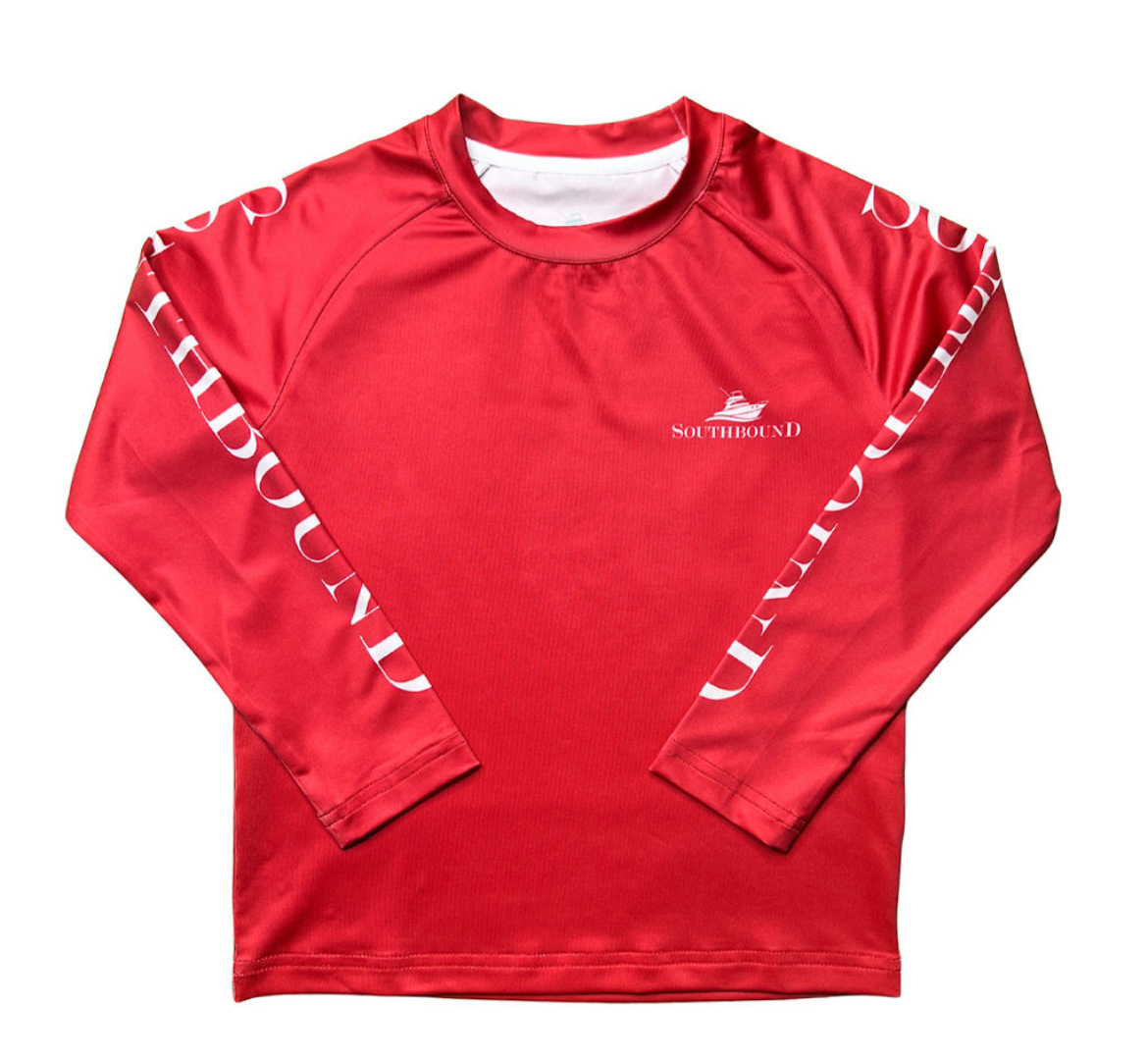 Southbound red long sleeve performance