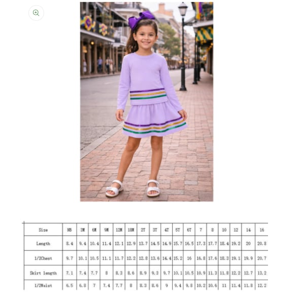 24hr sale!! Mardi Set purple / stripe