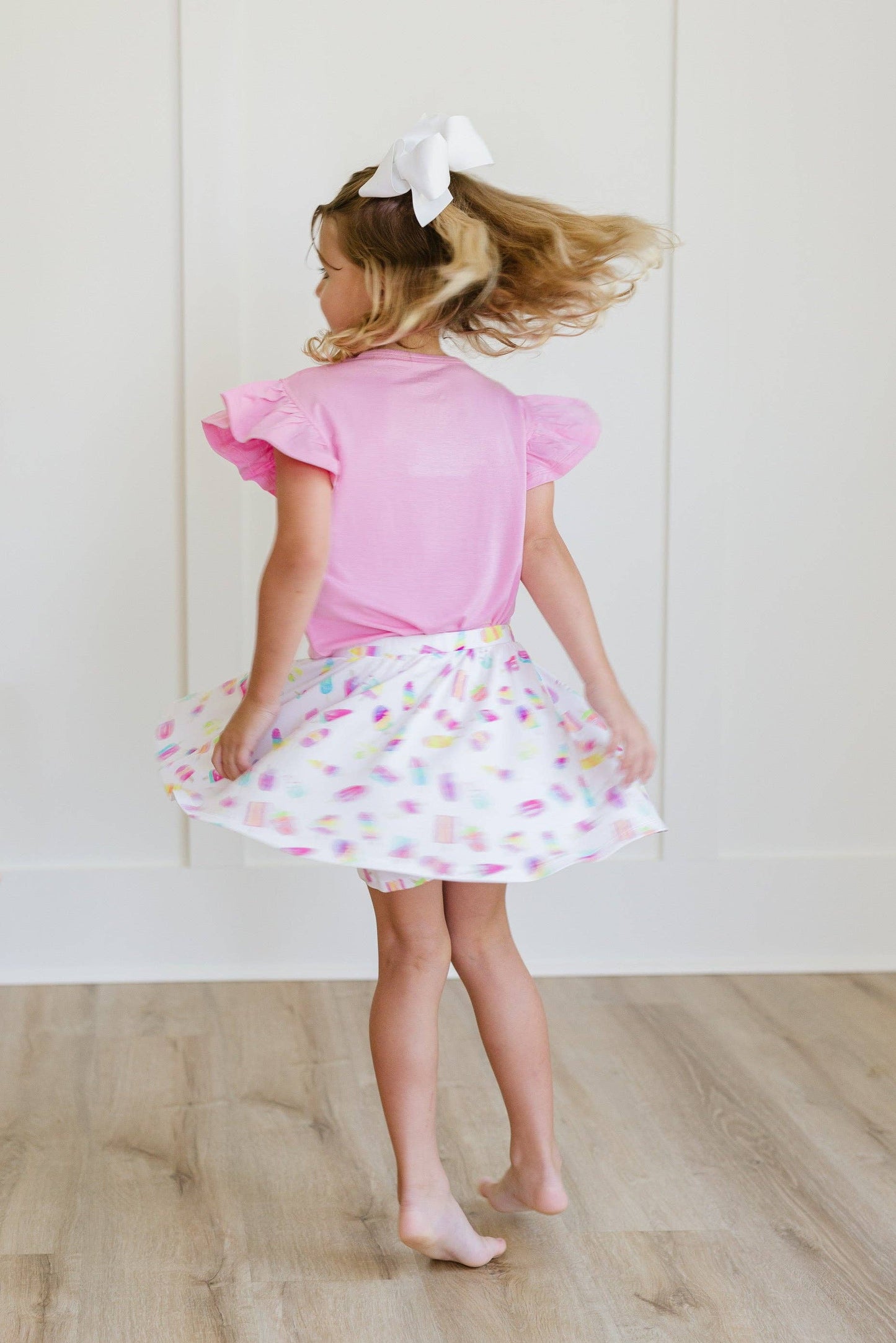 Sweet Bay Pink Ruffle Cap Sleeve T-shirt