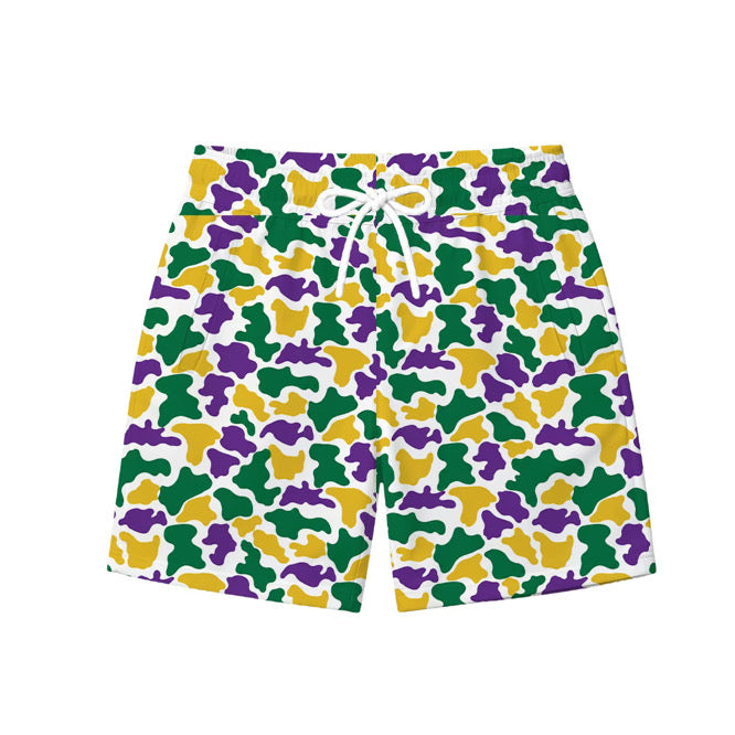 Mardi Gras Camo shorts Krewe Collection