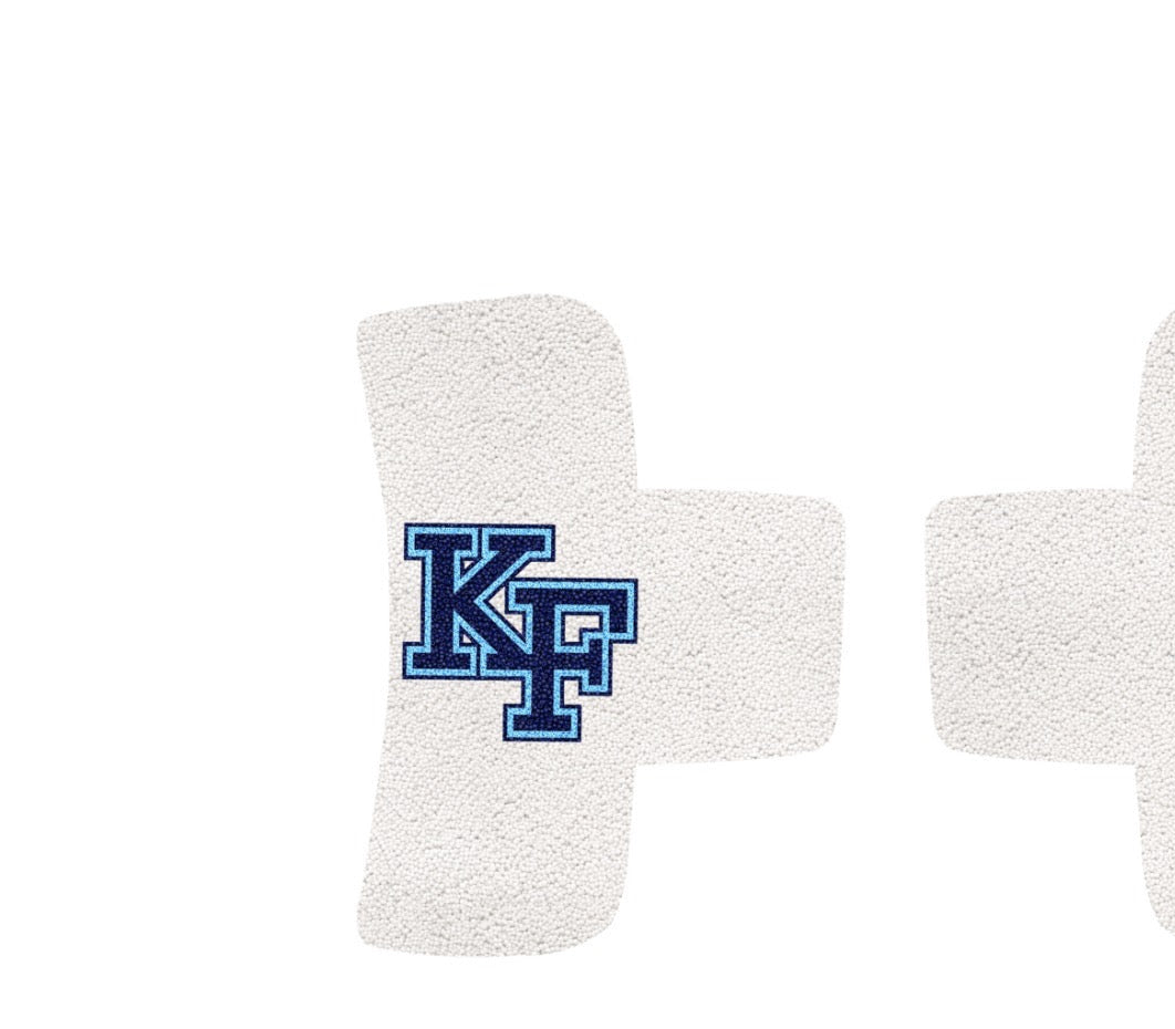 White beaded KF Claw Clip