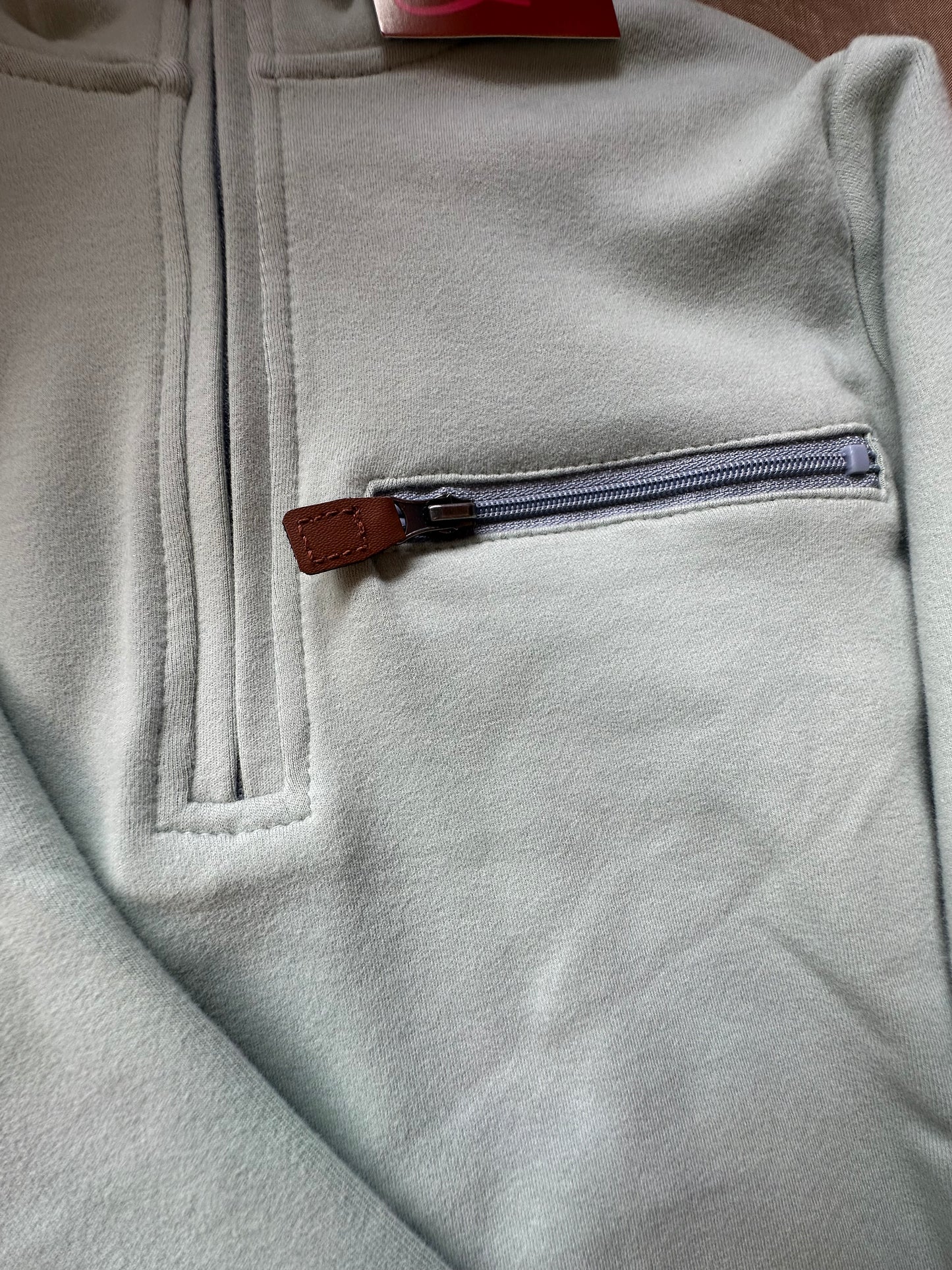 Millie Jay quarter zip sweater green or blue