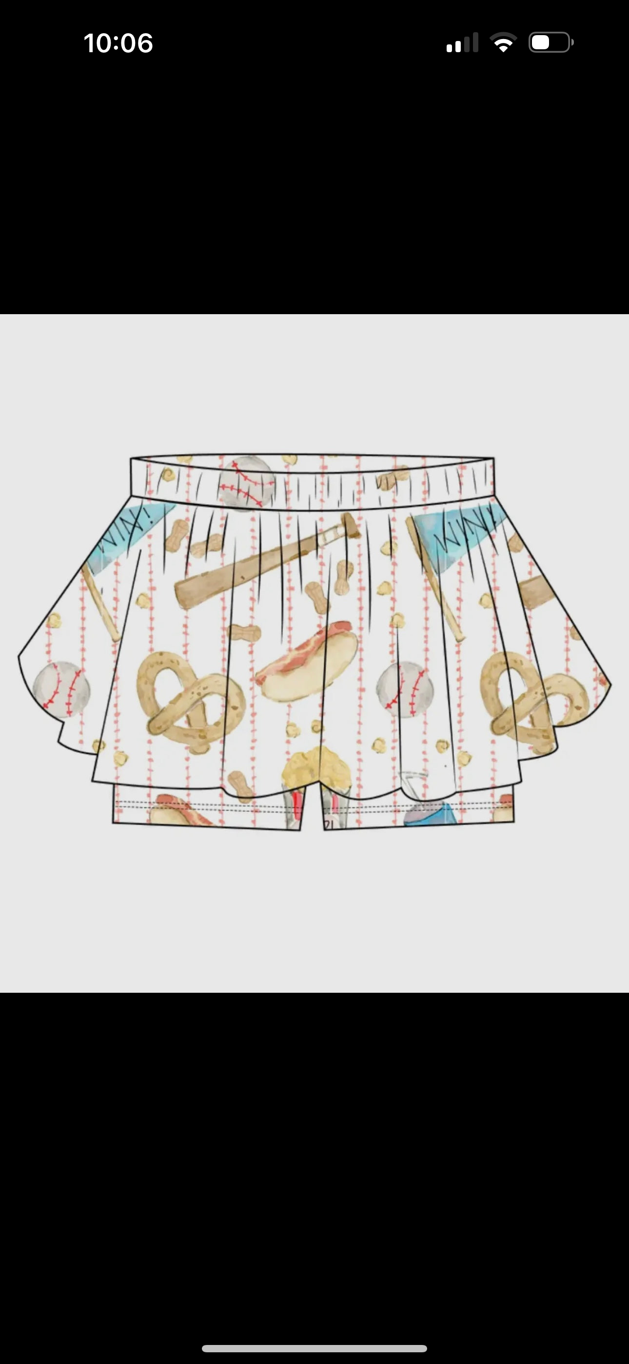 Sweet Bay Baseball skort