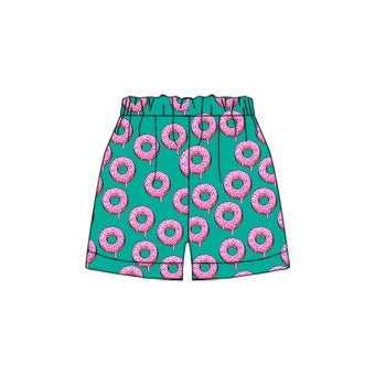 Boys green donut shorts