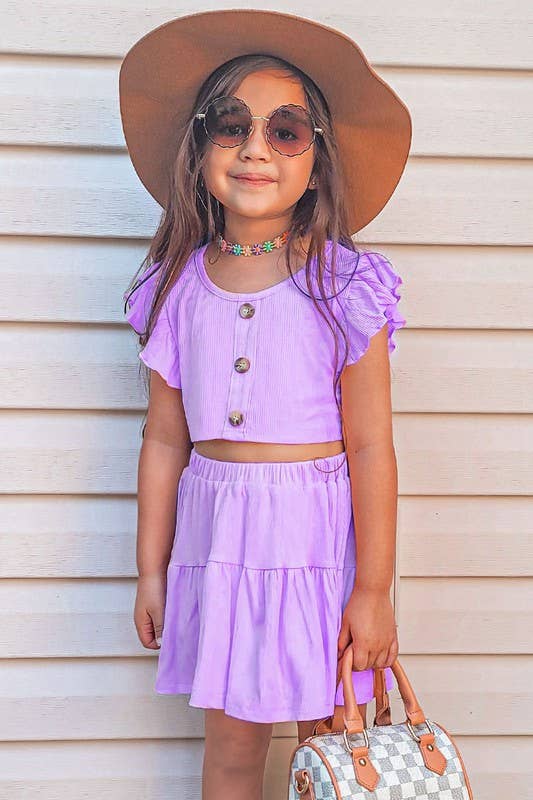 Ribbed Skirt Set