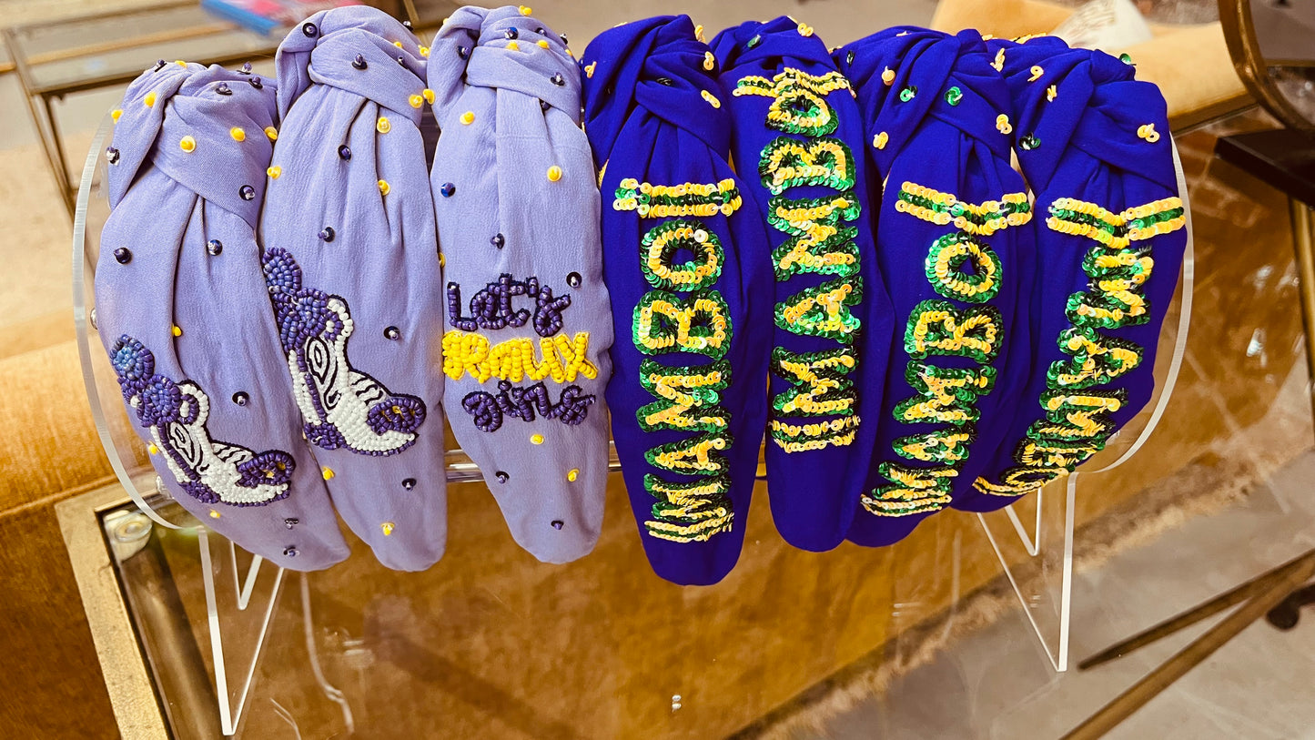 Mardi headband and bow