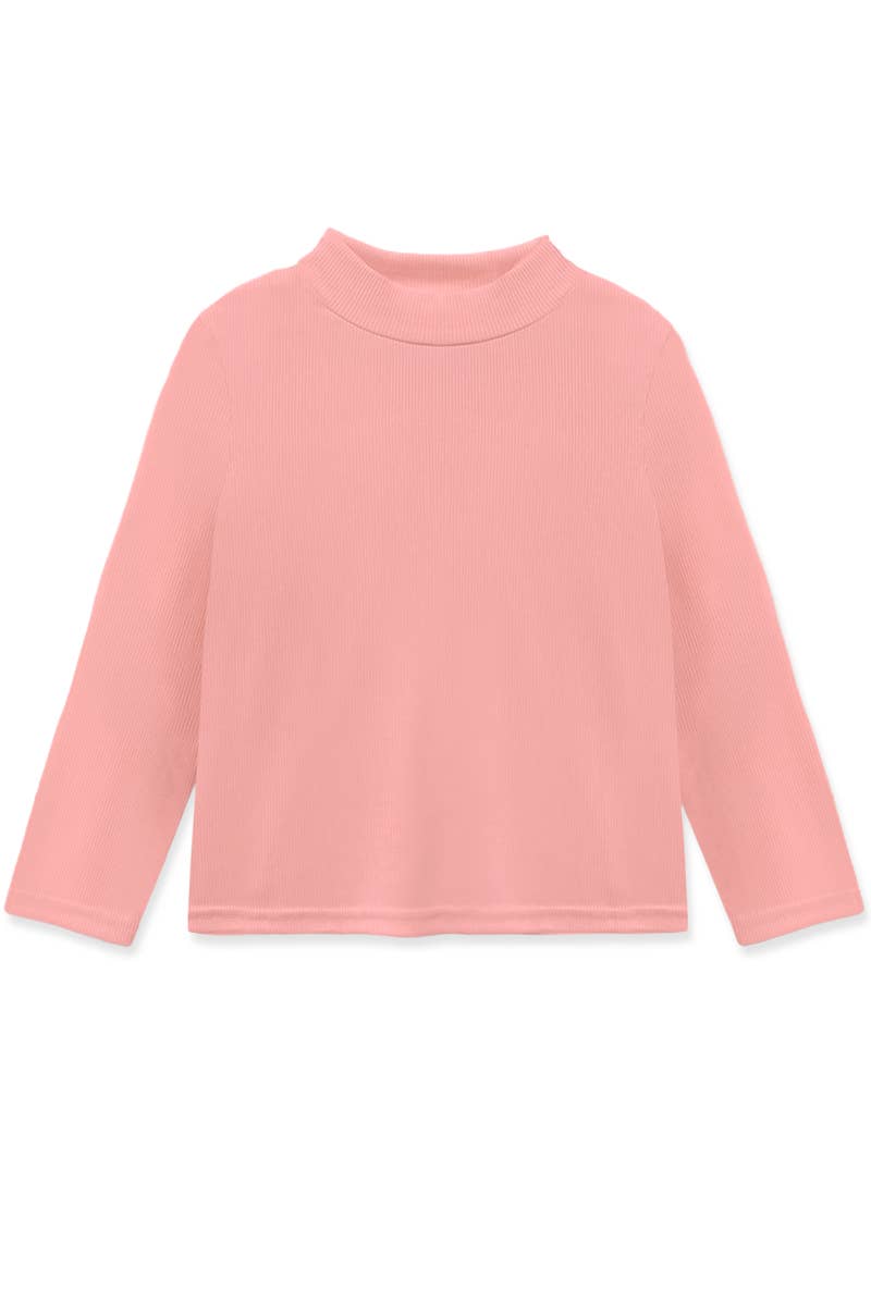 Girl's Ribbed Mock Neck