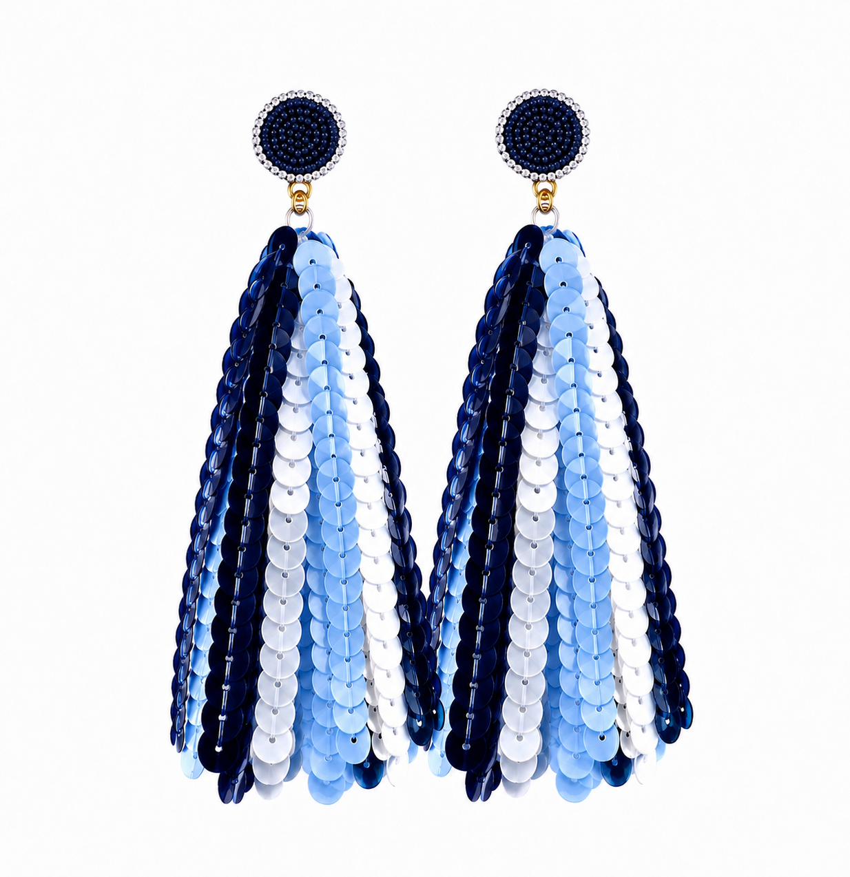 Sequin tassel earrings