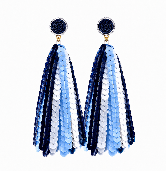 Sequin tassel earrings