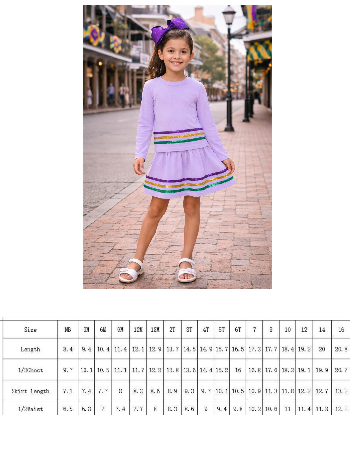 24hr sale!! Mardi Set purple / stripe