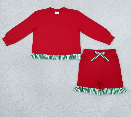 Christmas ruffle set cotton/span
