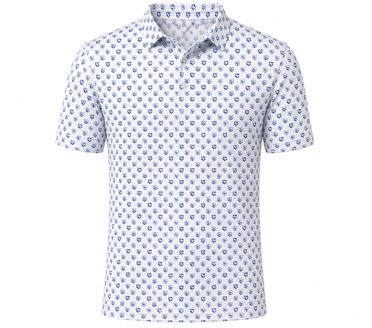 Men’s micro shield print polo
