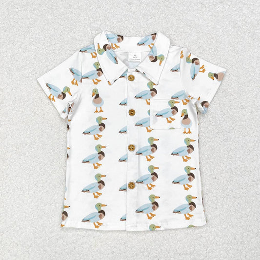 Baby Boys Duck Buttons Short Sleeve Tee Shirts Tops