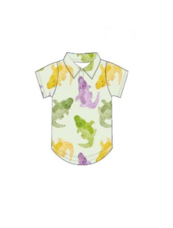 Sweet Bay Mardi Gras Alligator Polo Shirt