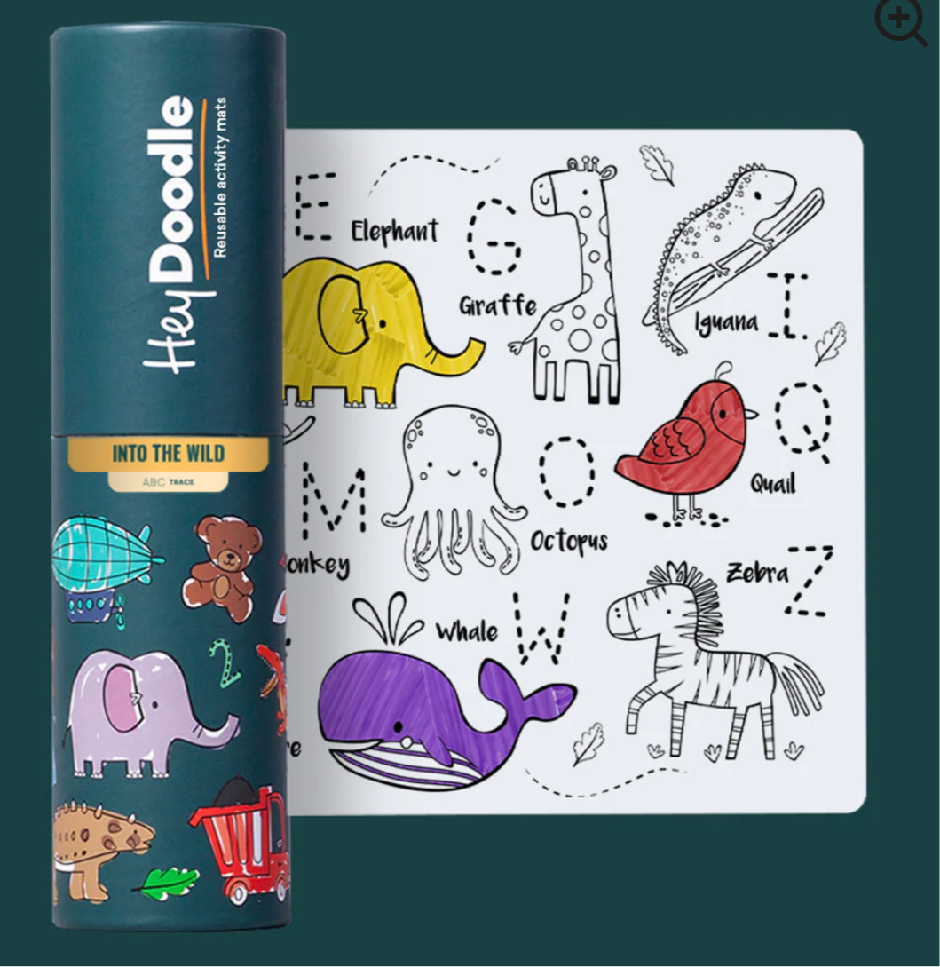 HeyDoodle MINI reusable silicone coloring mat 8x11”