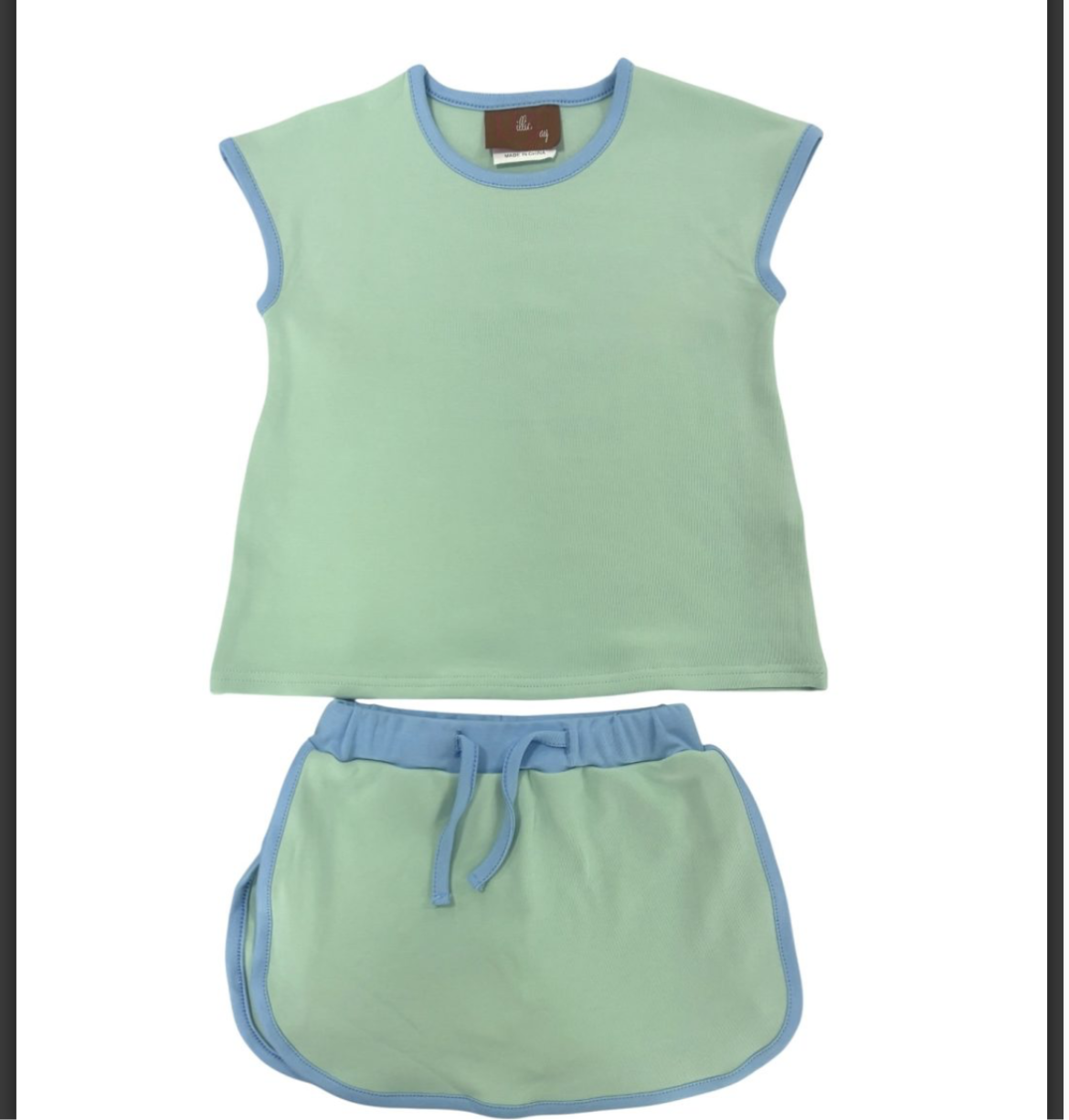 Millie Jay mint skort set