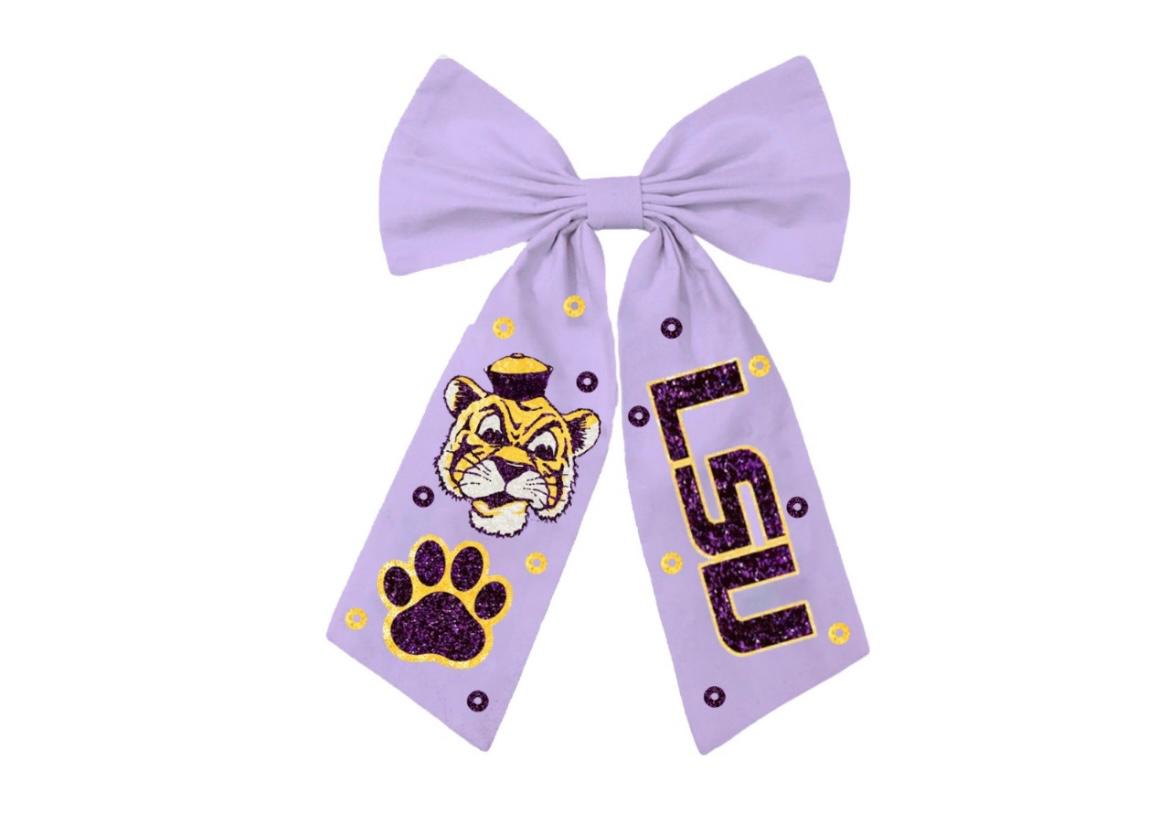 LSU bow purple or white
