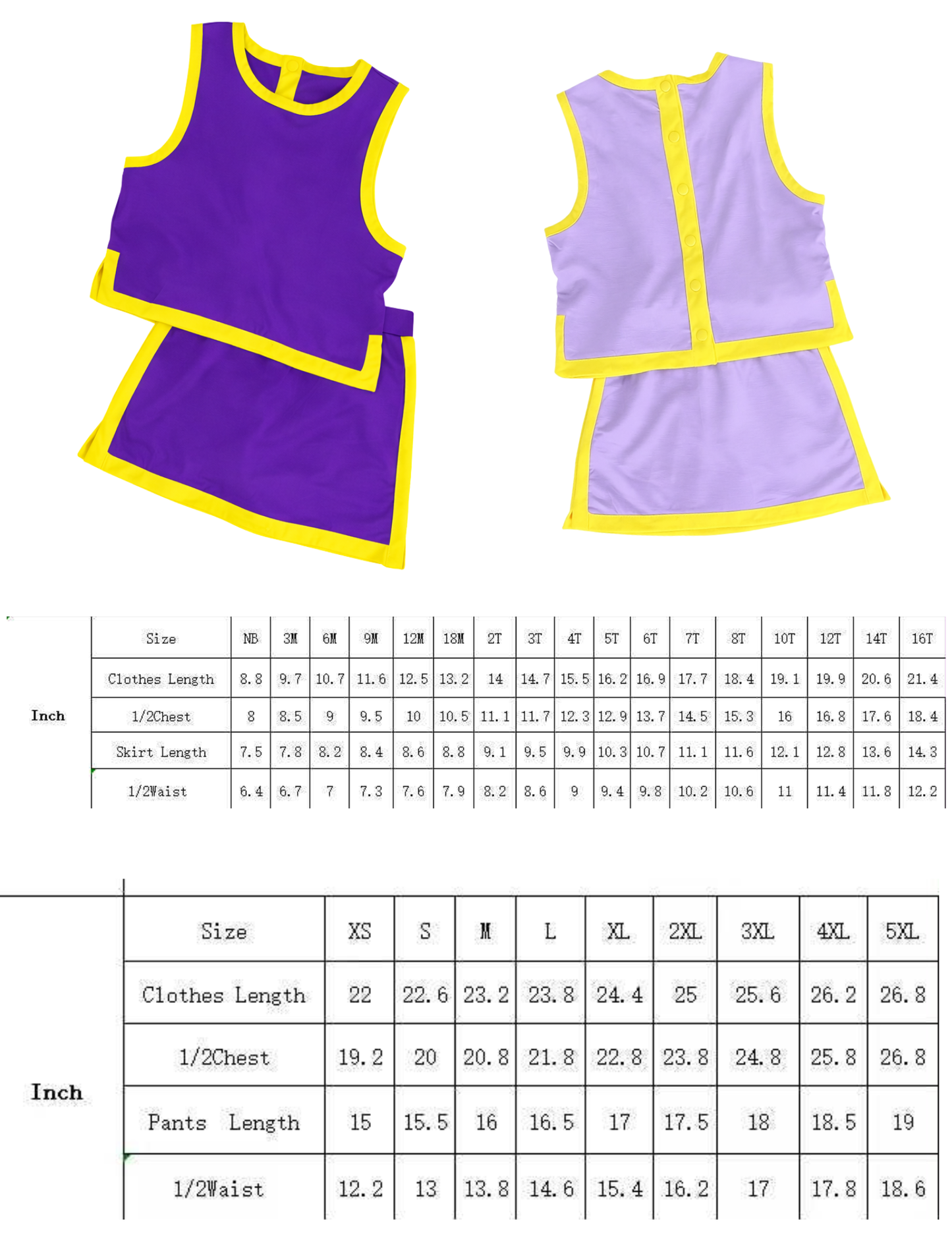 Ladies button back set (faux button) IN STOCK