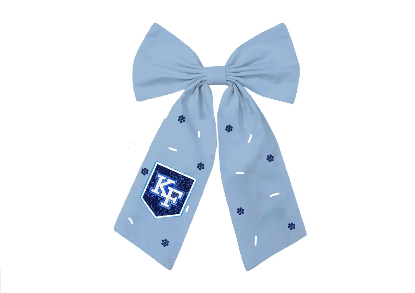 Blue bow / beaded shield