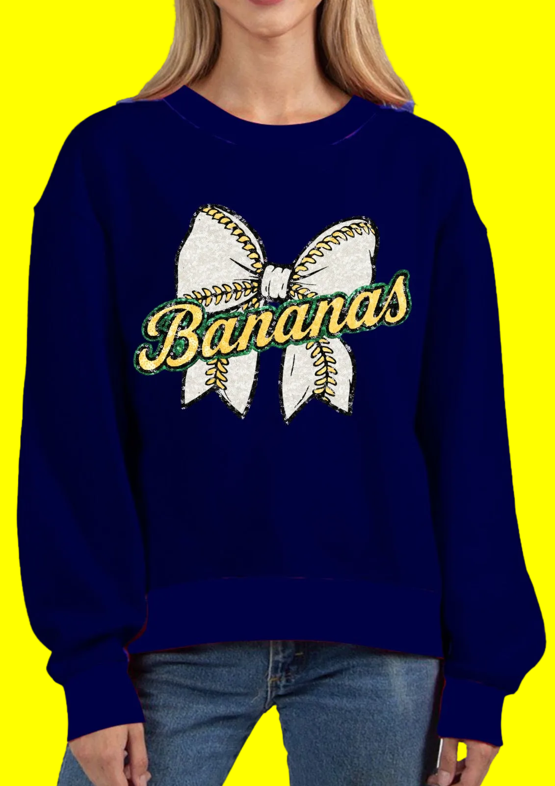 Kids banana bow sweater