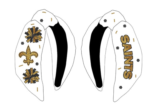 Saints headbands black / white (pre-order)