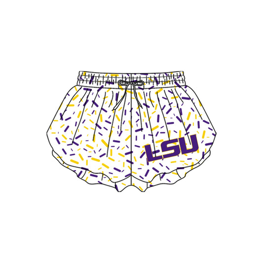 LSU butterfly shorts sprinkles