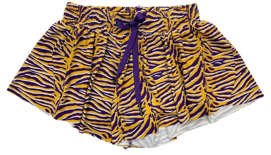 LSU tiger stripes butterfly shorts