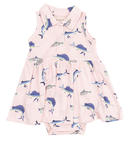 Angel Dear Deep Sea polo collar bodysuit
