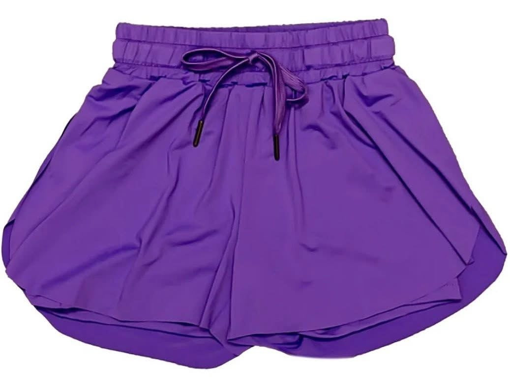 Dark purple butterfly shorts