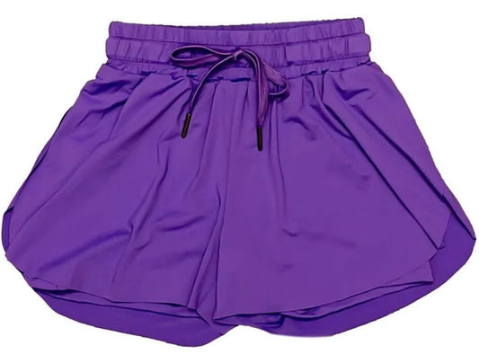 Dark purple butterfly shorts