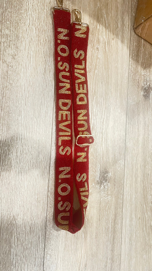 Sun Devils adjustable beaded purse strap