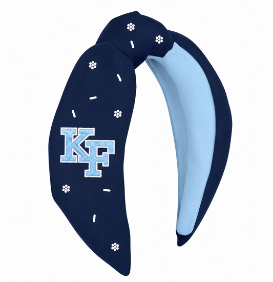 Navy beaded KF headband