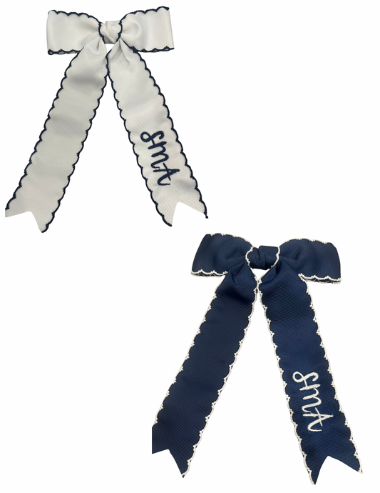 SMA embroidered bow