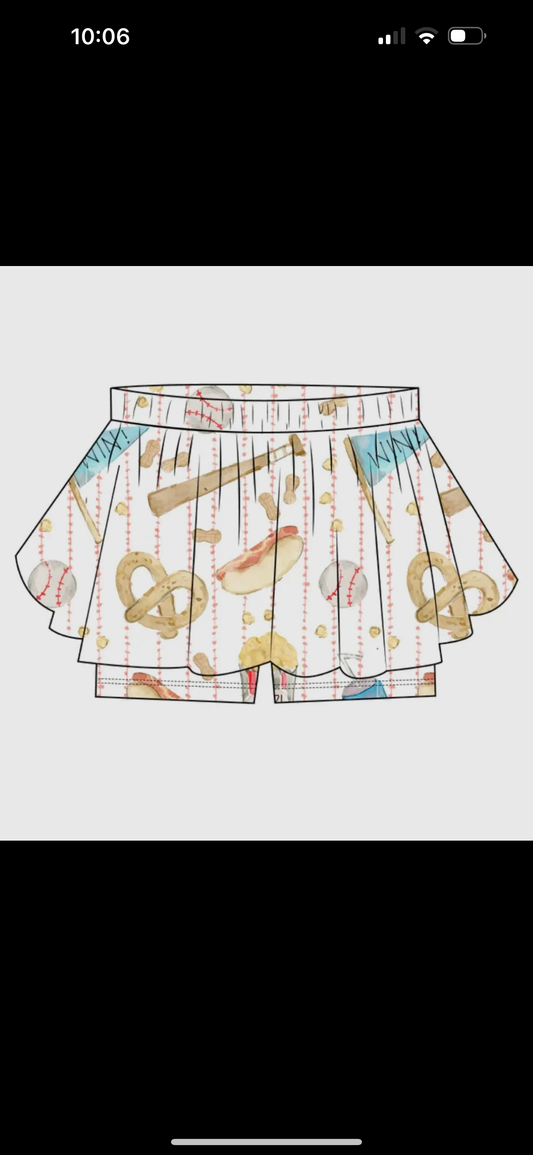Sweet Bay Baseball skort