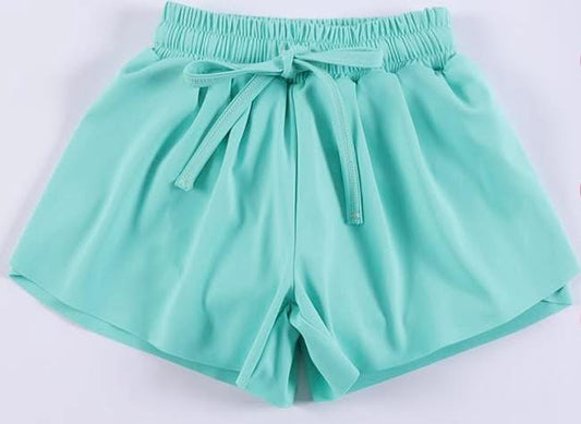 Teal butterfly shorts