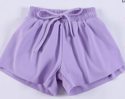 Light purple butterfly shorts