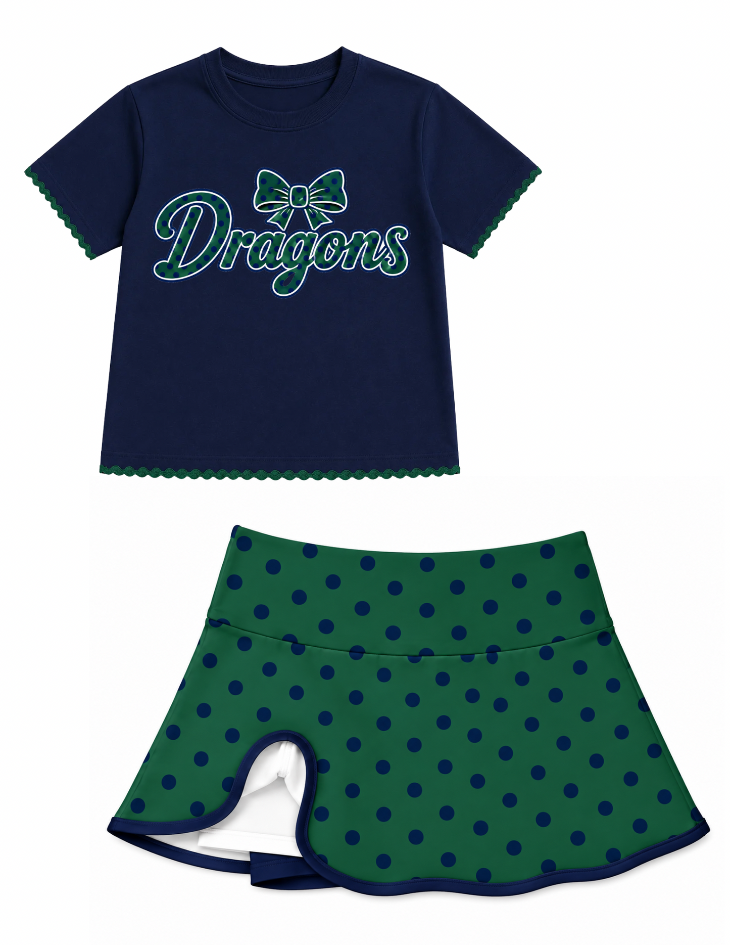 DRAGONS SHIRT embroidered trim PRE-ORDER