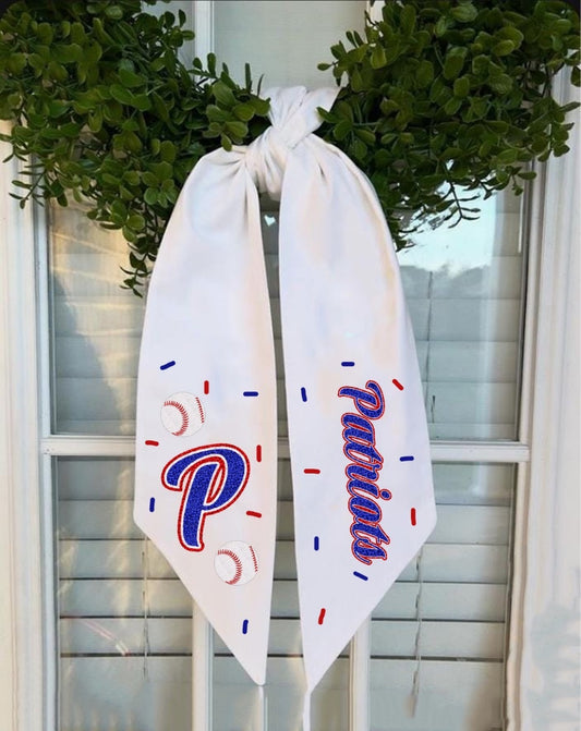 NOLA Patriots wreath sash baseball or softball