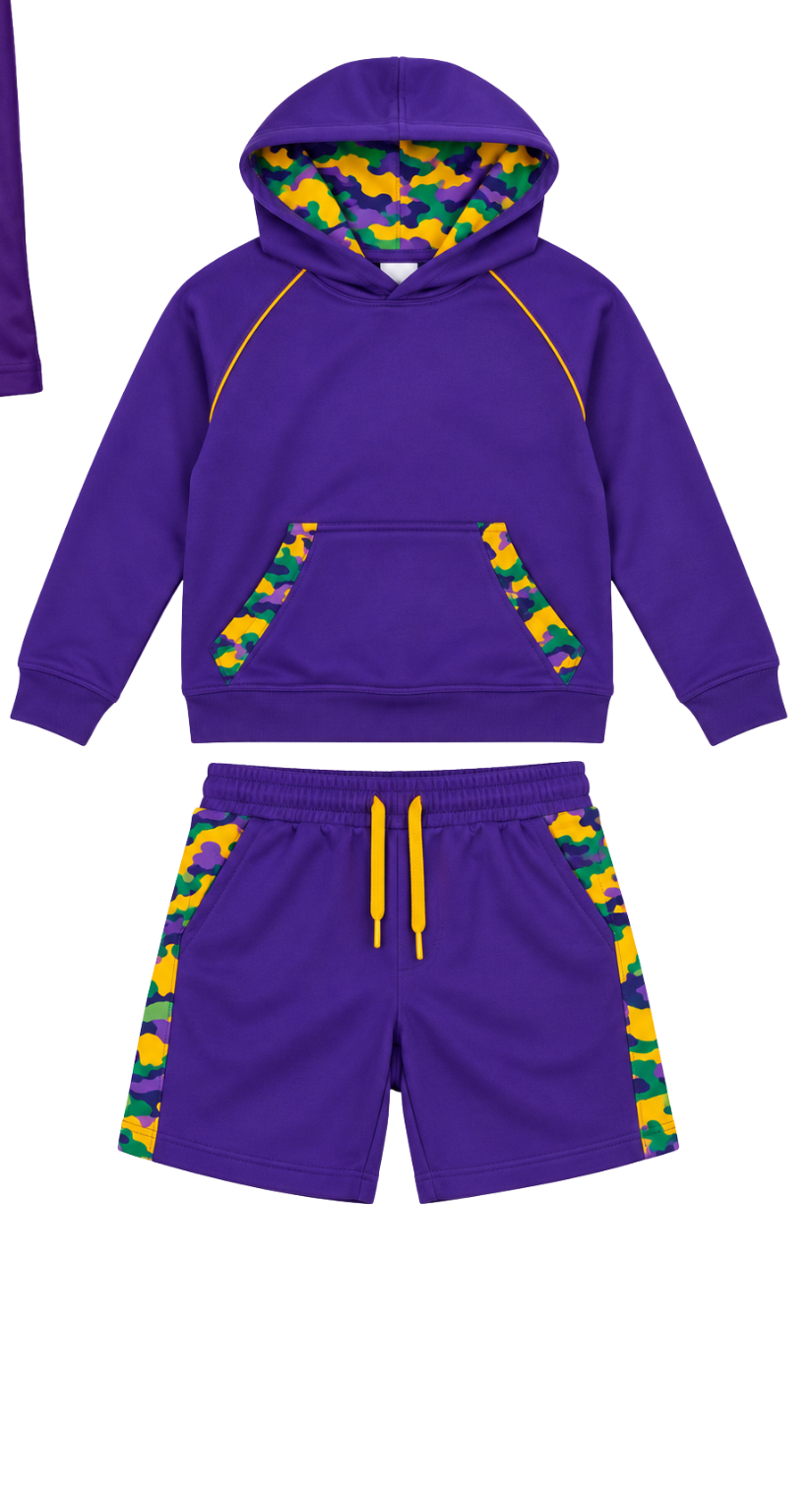 Mardi Gras set - cotton/spandex Krewe Collection