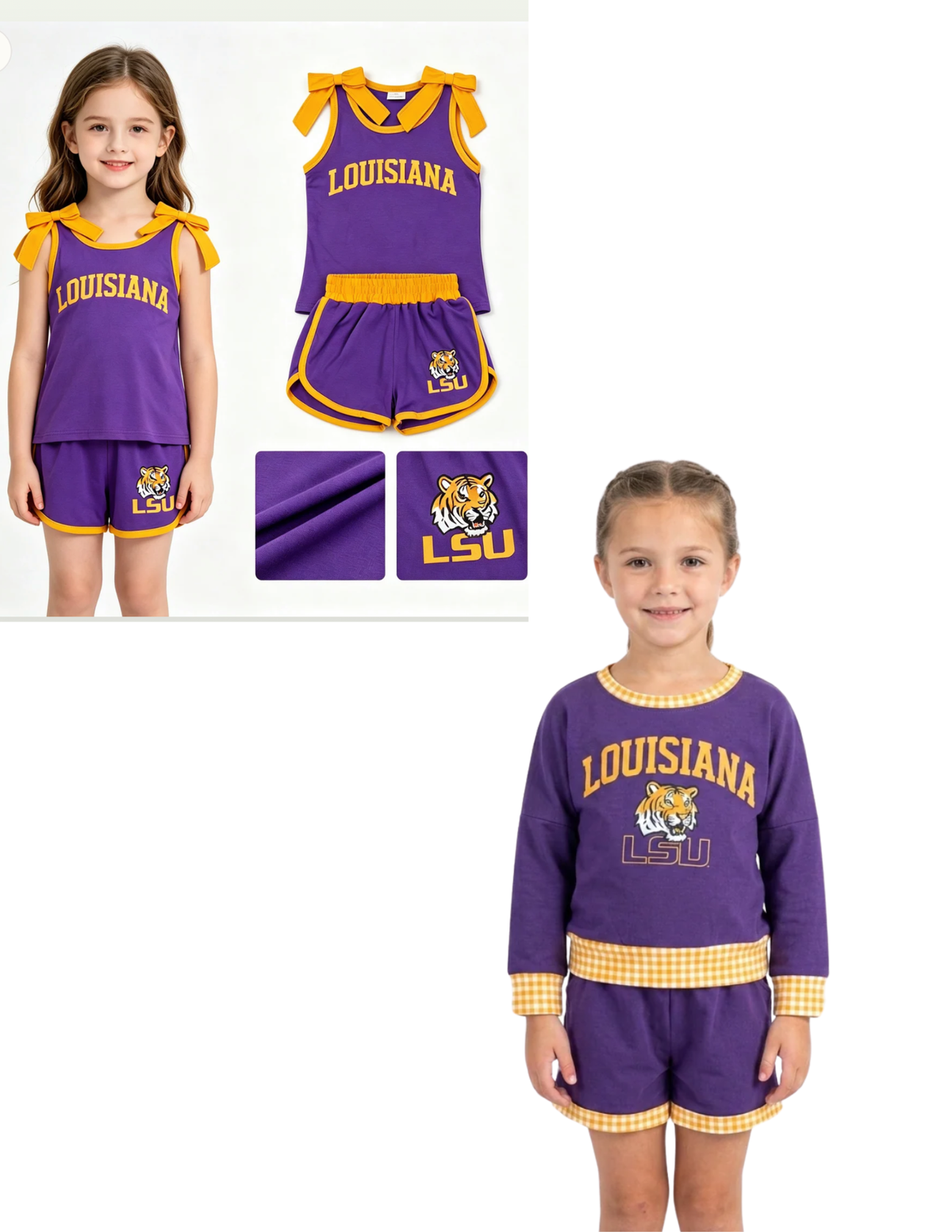 LOUISIANA girls cotton/span